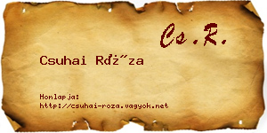 Csuhai Róza névjegykártya